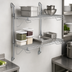 Thumbnail image #3 for Quantum Cantilever Double Shelf Wall-Mount Wire Shelving Unit, 42 x 14 Inches