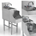 Thumbnail image #3 for Advance Tabco Prestige Supreme 12 Inch x 25 Inch x 36 Inch Freestanding Stainless Steel Blender Station with Dump Sink and Recessed Shelf