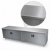 Thumbnail image #3 for Advance Tabco 96-Inch x 36-Inch 14 Gauge 304 Stainless Steel Enclosed Work Table with Cabinet Base and Hinged Doors