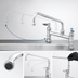 Thumbnail image #3 for T&S Brass B-2280-CR Swivel Sink & Double Pantry Faucet, 8-Inch Deck Mount, 12-Inch Swing Nozzle