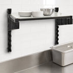 Thumbnail image #4 for Cambro Camshelving® Elevation EWSSK1842S1580 Wall-Mounted Solid Shelf Kit, 18 x 42 Inches, 15-Inch Uprights, Brushed Graphite