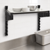 Thumbnail image #3 for Cambro Camshelving Elevation Wall-Mounted Solid Shelf Kit, 18 x 42 Inches, with 15-Inch Uprights, Brushed Graphite
