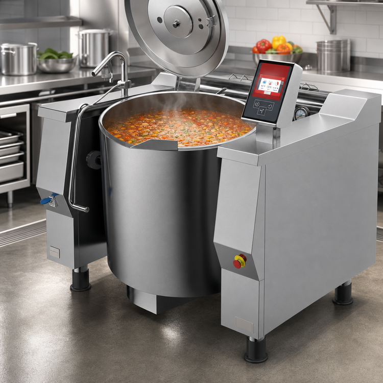 Product image #3 for Baskett Tilting Kettle, Electric, Indirect Heat, 122 Gallon, Full Jacket