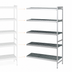 Thumbnail image #3 for Fermostock 5-Tier Add-On Polymer Shelving Unit Expansion Kit, 64 in. W x 14 in. D x 83 in. H