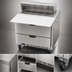 Thumbnail image #4 for Beverage Air SPED36HC-08C-2 One-Section Stainless Steel Sandwich Prep Table with Drawers, 36