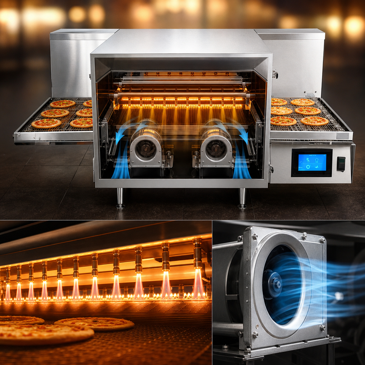 Product image #3 for Lincoln Aperion 24 Series Floor Model Natural Gas Impinger Conveyor Oven, 16 x 48-Inch Conveyor, 24-Inch Baking Chamber