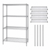 Thumbnail image #3 for Quantum 36 in. W x 30 in. D x 54 in. H Stationary Wire Shelving Starter Kit, Chrome Plated, 600-800 lb Capacity