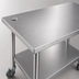 Thumbnail image #3 for Dinex Stainless Steel Bench-Type Mixer Stand with Open Base, Undershelf, and Casters