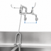 Thumbnail image #3 for T&S Brass Adjustable Wall Mount Service Sink Faucet with Plain End Outlet, 8-Inch Centers, 6-Inch Wrist Handles