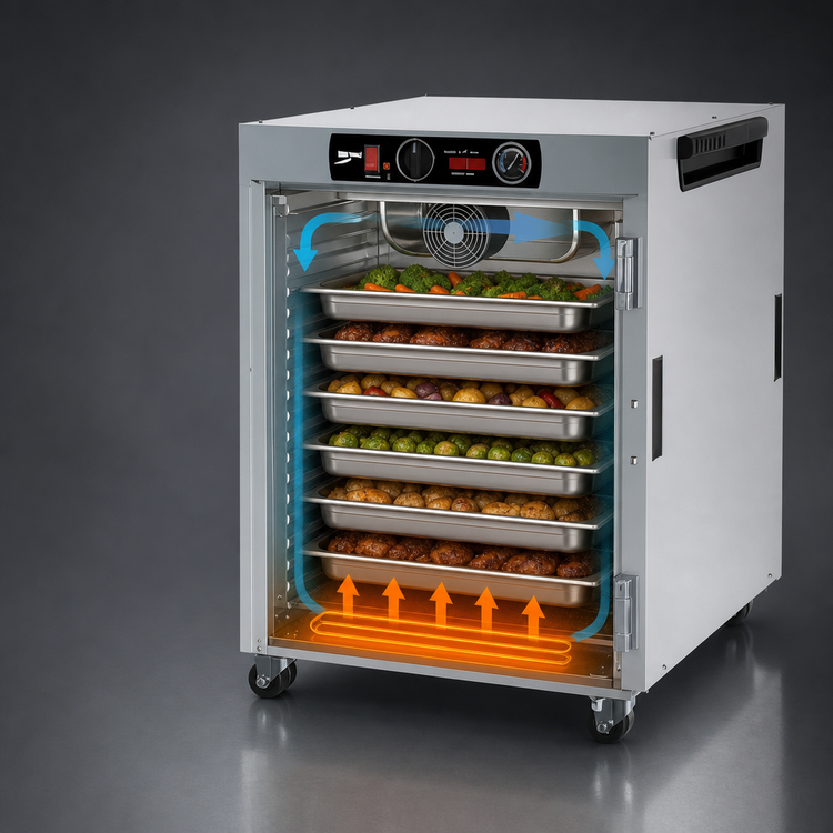 Product image #4 for Metro HotBlox™ Wide 8-Pan Undercounter Insulated Holding Cabinet with Solid Door and Analog Controls