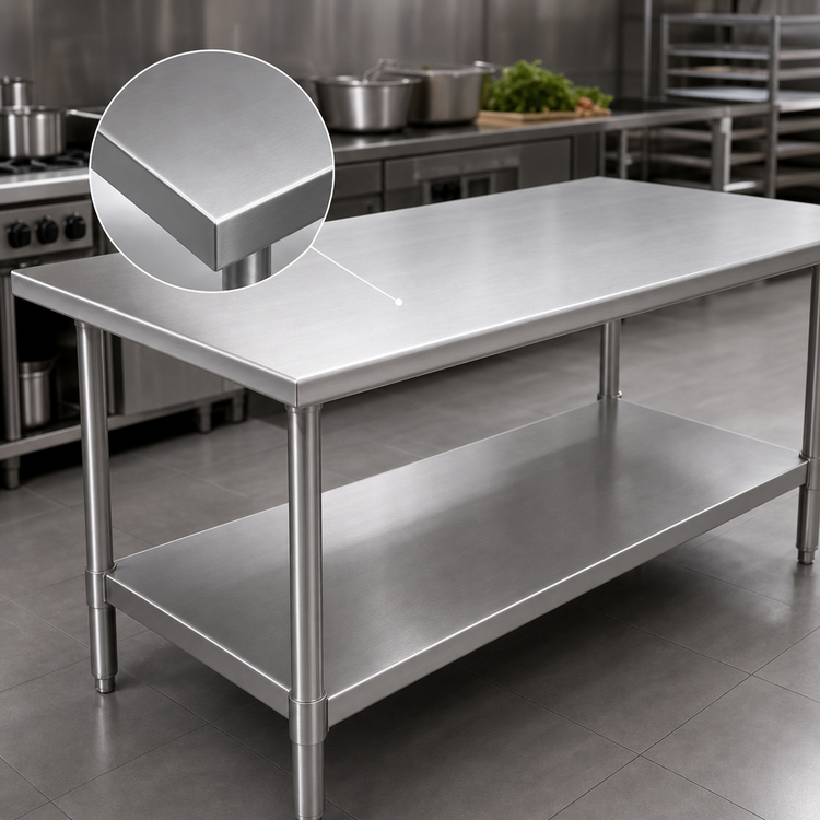 Product image #3 for Spec-Master Series 108"W x 48"D Stainless Steel Work Table with Undershelf