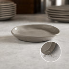 Thumbnail image #4 for American Metalcraft Crave Collection CP6SH 6 1/2-Inch Round Coupe Melamine B&B Plate, Shadow Case of 24