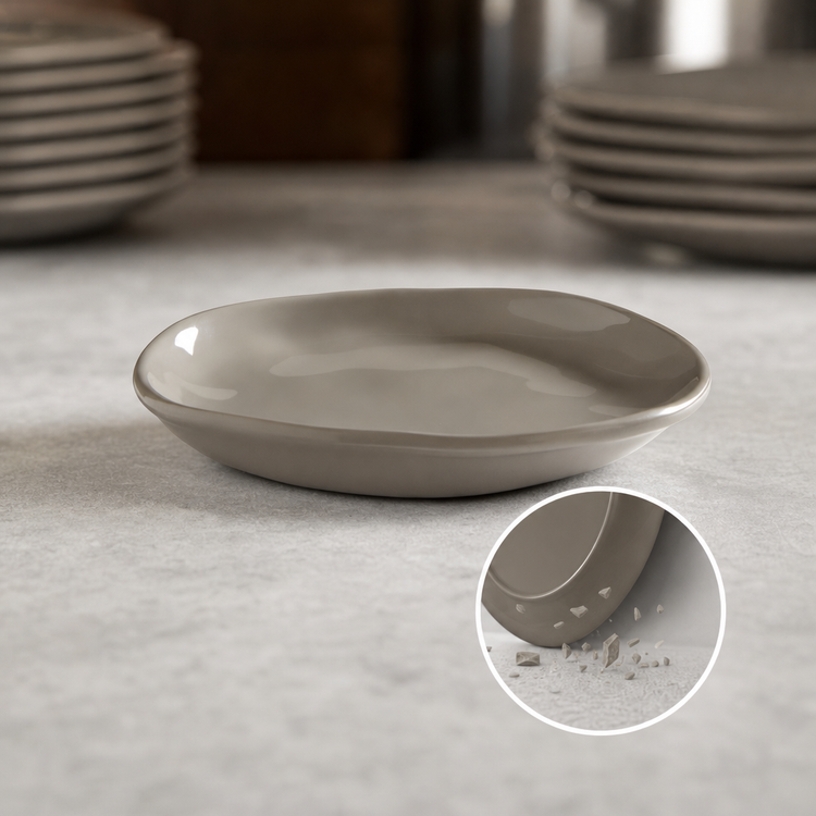 Product image #4 for American Metalcraft Crave Collection Shadow Melamine 6 1/2-Inch Round Coupe B&B Plate