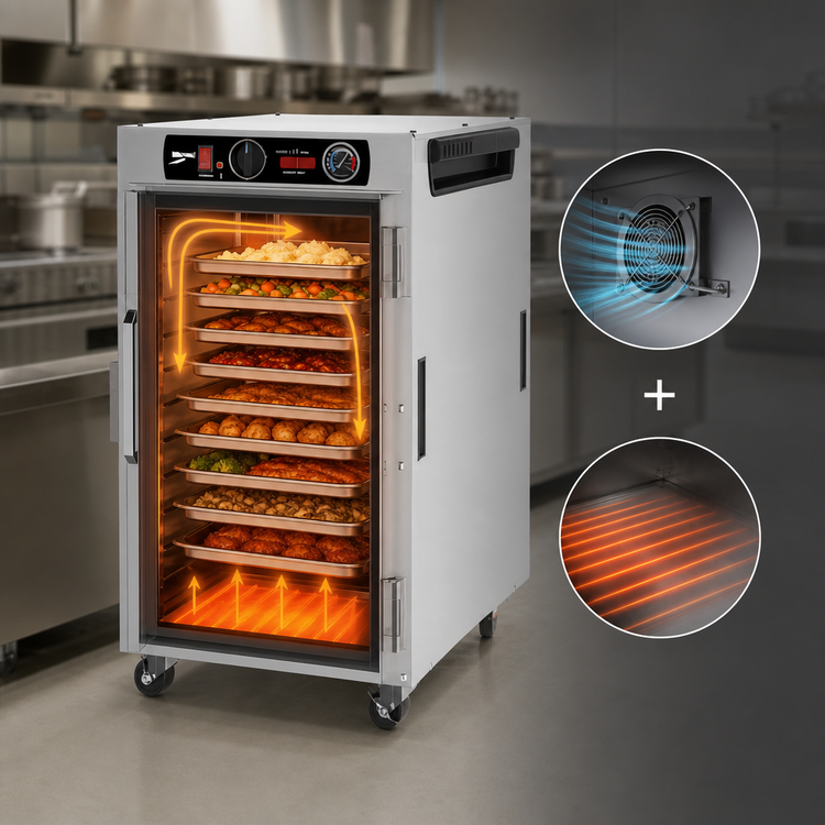 Product image #4 for Metro HotBlox Narrow 8-Pan Insulated Holding Cabinet, Undercounter, Analog Controls, Solid Door