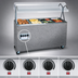 Thumbnail image #3 for Vollrath 2-Series Affordable Portable 4-Well Mobile Hot Food Station with Buffet Breath Guard and Lights, Open Storage Base