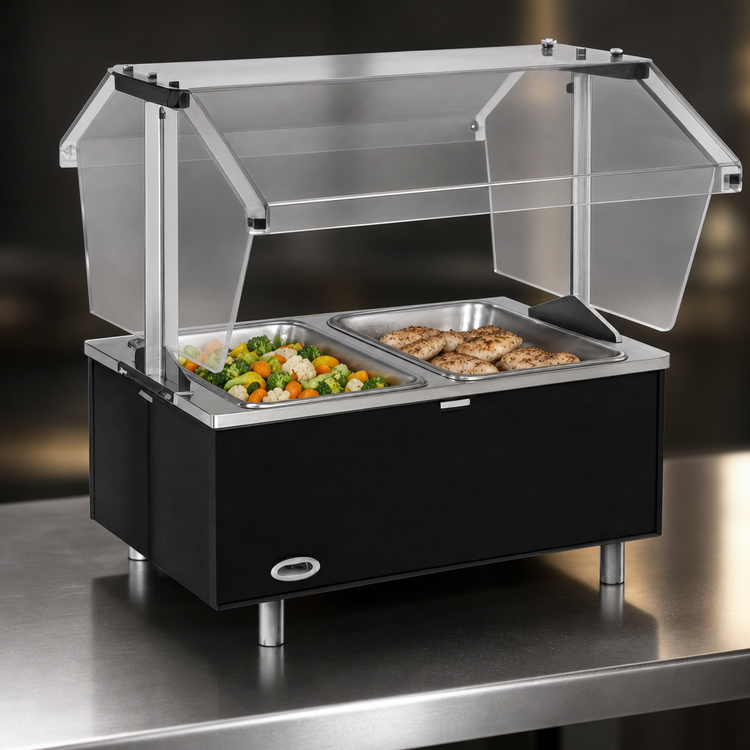 Product image #3 for Eagle Service Mate Deluxe Countertop Buffet Hot Food Table, 2 Wells, 33-Inch, 240V, 3-Phase
