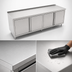 Thumbnail image #3 for John Boos Cabinet Base Enclosed Work Table with Hinged Doors, 120 x 36 Inches, 14-Gauge Type 300 Stainless Steel Top