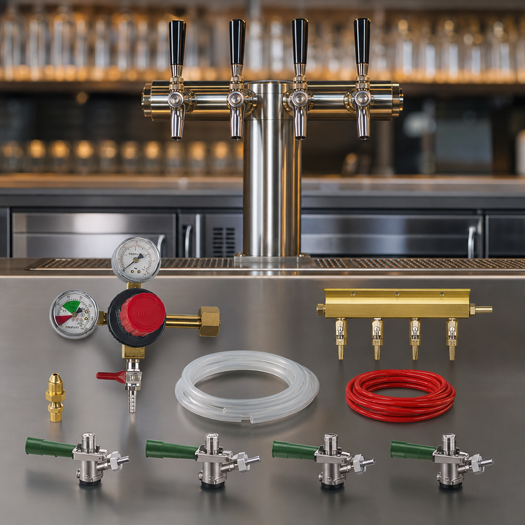 Product image #3 for 4-Faucet Nitro Beer Dispensing Kit for Commercial Beer Dispensers