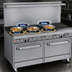 Thumbnail image #3 for Southbend Ultimate 60-Inch Gas Restaurant Range with 5 Burners, 24-Inch Charbroiler, Standard Oven, and Cabinet Base