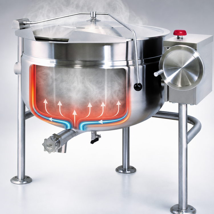 Product image #3 for Cleveland Range Short Series 40-Gallon Direct Steam Tilting Steam Jacketed Kettle