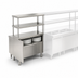 Thumbnail image #3 for Randell Modular Chef Service Counter Left Section, 35-1/2 Inch, with Plate Storage Cabinet and Double Overshelf