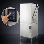 Thumbnail image #3 for Hobart Warewash AM16T-BAS-8 High-Temperature Door-Type Dishwasher, 60 Racks/Hour, Smart Touchscreen, Wi-Fi, Universal Straight-Thru/Corner