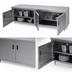 Thumbnail image #3 for Advance Tabco Special Value Series Enclosed Work Table with Cabinet Base, Hinged Doors, 96 x 24 Inches, 304 Stainless Steel Top
