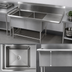 Thumbnail image #3 for John Boos Pro-Bowl 2-Compartment Stainless Steel Sink with Right Drainboard, 76-3/16 Inch Overall