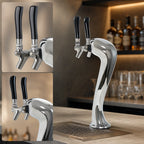 Thumbnail image #3 for Perlick Corporation 4045-2B Countertop Glycol-Cooled Draft Beer Tower, 2-Faucet, Polished Chrome