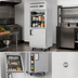 Thumbnail image #3 for Everest Refrigeration EGSH2 One-Section Reach-In Refrigerator with Glass and Solid Half Doors, 23.0 Cu. Ft., Top-Mounted Self-Contained, 115V