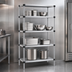 Thumbnail image #3 for Quantum 54 x 21 x 63-Inch Stationary 304 Stainless Steel Solid Shelving Starter Kit
