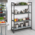 Thumbnail image #3 for Cambro Camshelving Basics Plus 5-Tier Stationary Starter Polymer Shelving Unit, 24 x 48 x 84 Inches, Vented and Solid, Brushed Graphite
