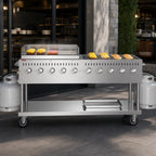 Thumbnail image #3 for Koolmore CGKIT7-G36 72-Inch Mobile Propane Grill/Charbroiler with 36-Inch Carbon Steel Griddle and 10 Burners