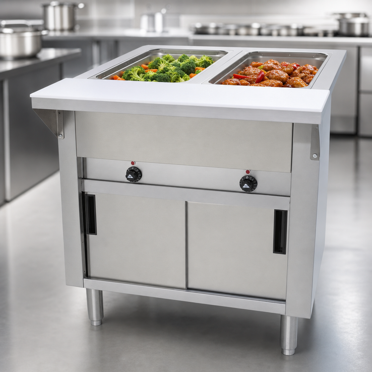 Product image #3 for Advance Tabco Triumph (Supreme) 31-13/16 Inch Electric Hot Food Table with 2 Sealed Wells and Enclosed Base
