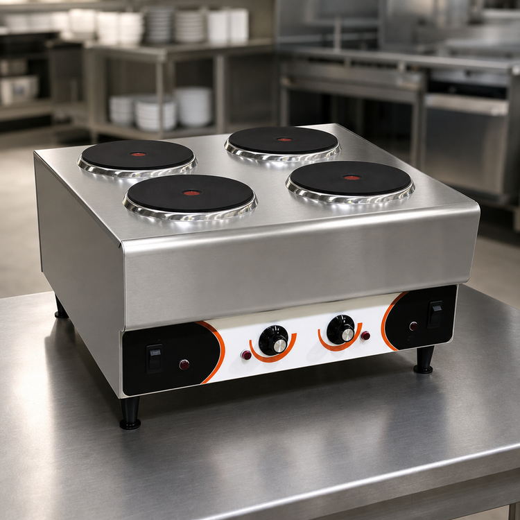 Product image #3 for Nemco 24-Inch 4-Burner Electric Countertop Hot Plate, 240V