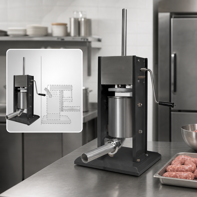 Product image #3 for Weston Vertical Manual Sausage Stuffer with Stainless Steel Canister, 7 lb Capacity