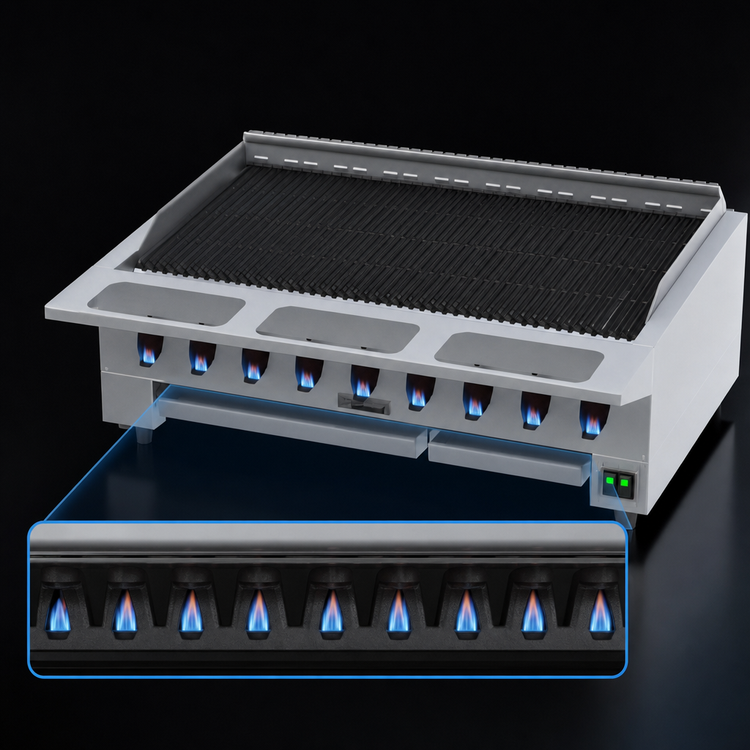 Product image #3 for Garland 48-Inch Radiant Gas Charbroiler with Cast Iron Burners