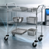 Thumbnail image #3 for Quantum Conductive 3-Shelf Wire Utility Bus Cart with U-Handles, Chrome Plated, 36 x 18 x 37-1/2 Inches