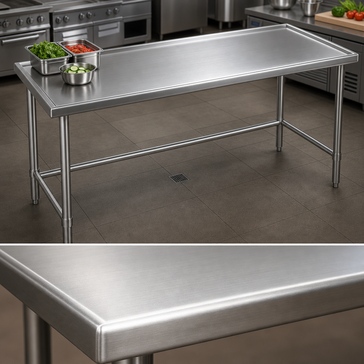 Product image #3 for Spec-Master Marine Series Stainless Steel Work Table, 108 x 30 Inches