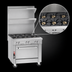 Thumbnail image #3 for Southbend Platinum 32-Inch Heavy Duty Gas Range with 6 Open Burners and Convection Oven