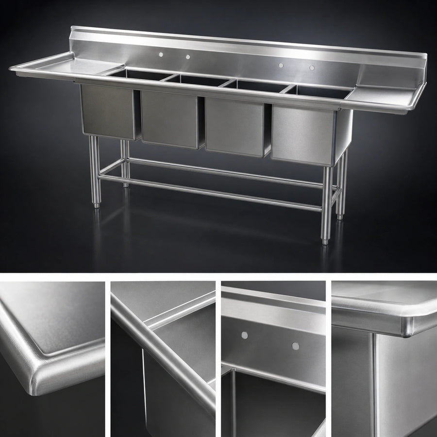 Heavy-Duty 14 Gauge Stainless Steel Construction