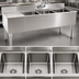 Thumbnail image #3 for Eagle Group 1800 Series 60-Inch Three-Compartment Underbar Sink Unit with Left Drainboard and Faucet