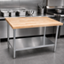 Thumbnail image #3 for BK Resources 60 Inch x 30 Inch Hard Maple Flat Top Work Table with Galvanized Undershelf