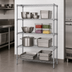Thumbnail image #3 for Quantum 4-Shelf Stationary Wire Shelving Starter Kit, 42