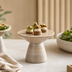 Thumbnail image #4 for American Metalcraft Round Sun-Bleached Ribbed Wood Buffet Pedestal Riser, 5-1/4 Inch H