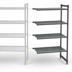 Thumbnail image #3 for Cambro Camshelving® Basics Plus CBA214264V5580 5-Tier Vented Polymer Shelving Add-On Unit, 21 x 42 x 64 Inches, Brushed Graphite