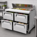 Thumbnail image #3 for Turbo Air Super Deluxe 48-Inch Two-Section Refrigerated Sandwich/Salad Prep Table with 4 Drawers