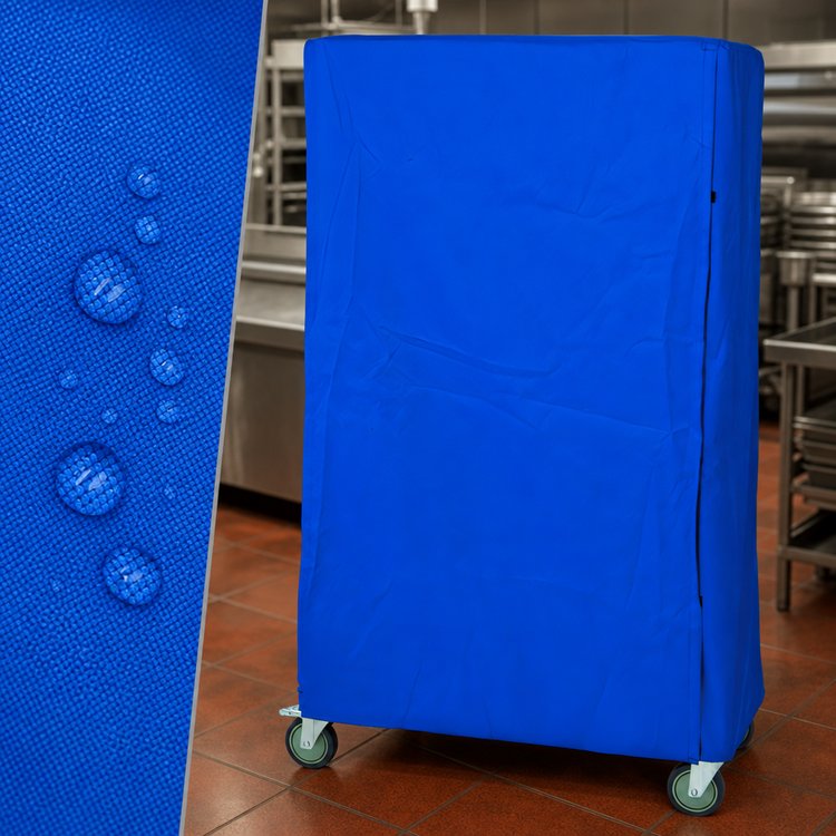 Product image #3 for Quantum Wire Cart Cover for 18 x 60 x 74 Inch Carts, 400 Denier Blue Nylon with Zipper Flap