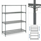 Thumbnail image #4 for Metro Super Erecta A376K3 Starter Wire Shelving Unit, 72W x 18D x 63H, 4 Shelves, Green Epoxy-Coated