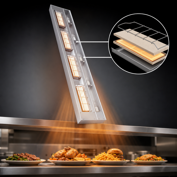 Product image #3 for Hatco Ultra-Glo 36-Inch Lighted Double Ceramic Infrared Strip Heater
